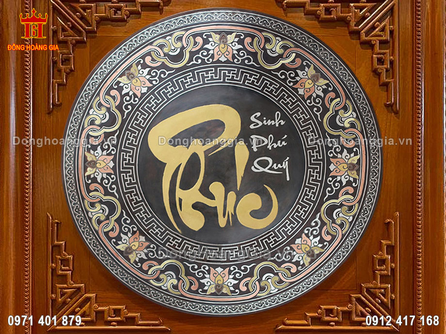 Đồng Hoàng Gia nhận chế tác tranh chữ phúc thư pháp khảm ngũ sắc theo yêu cầu